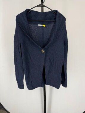 Cabela's Midnight Navy Ragg Wool Sweater Cardigan